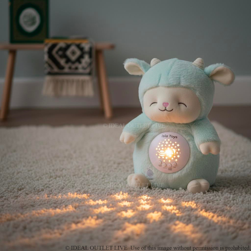 Peaceful Sleep Guaranteed Kabchi Islamic Plush Comforter Night Light with Quranic Verses, Educational Toy, Isla TOYS, 24 cm