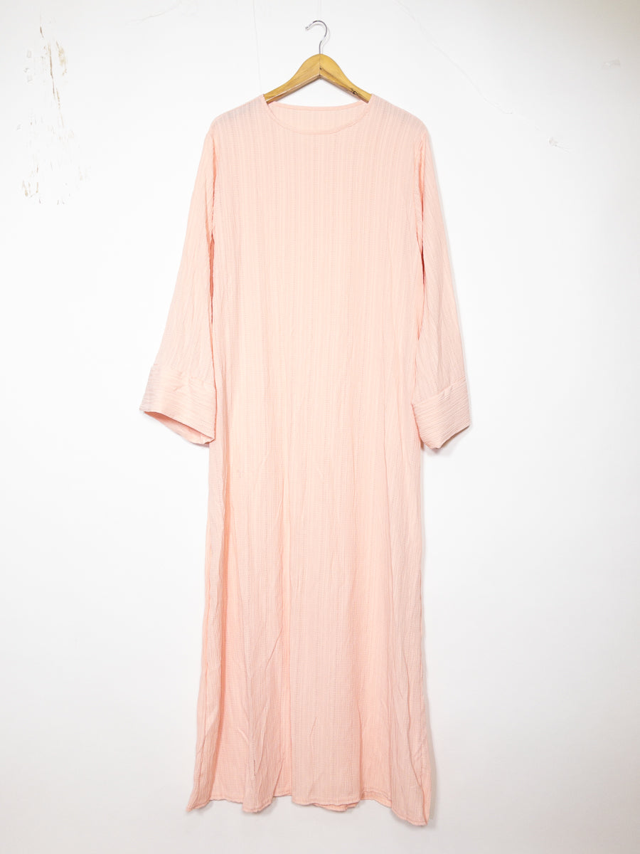 Long Abaya for Women REF: Ro2387FF - Wide-Sleeve Abaya Dress in Highly Durable Textured Fabric