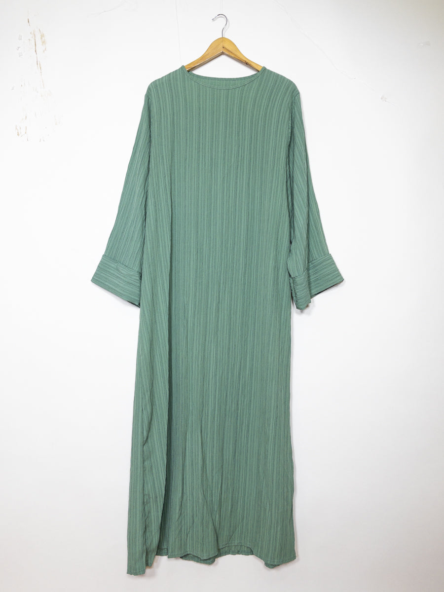 Long Abaya for Women REF: Ro2387FF - Wide-Sleeve Abaya Dress in Highly Durable Textured Fabric