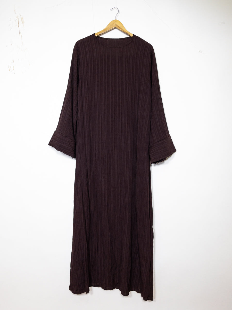 Long Abaya for Women REF: Ro2387FF - Wide-Sleeve Abaya Dress in Highly Durable Textured Fabric