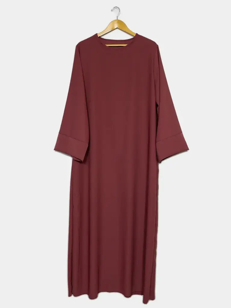 Abaya longue en soie de Médine REF: Ro2333pk