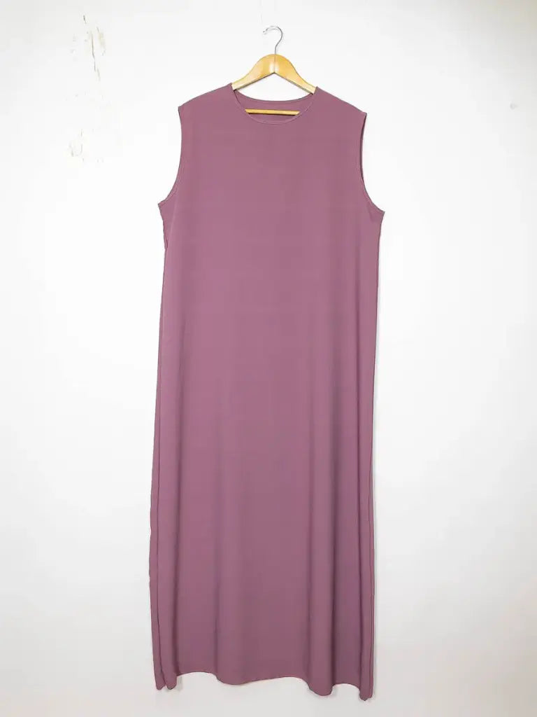 Sub Abaya Modelo Ro2353pk en Poliéster - Fluida y Ligera en Seda de Medina sin Mangas