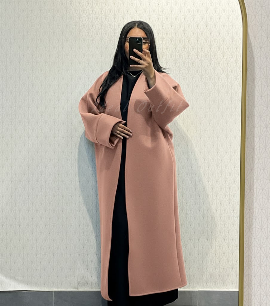Long Coat Ref: 2515CB - Flared Peacoat Style, Loose and Elegant Cut