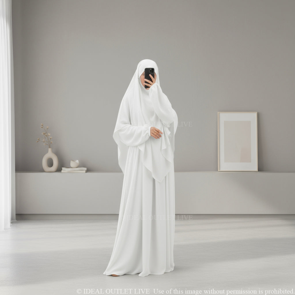 L'Ensemble de prière, Abaya Khimar 2 pièces en Tissu Jazz, Mastour et Pratique