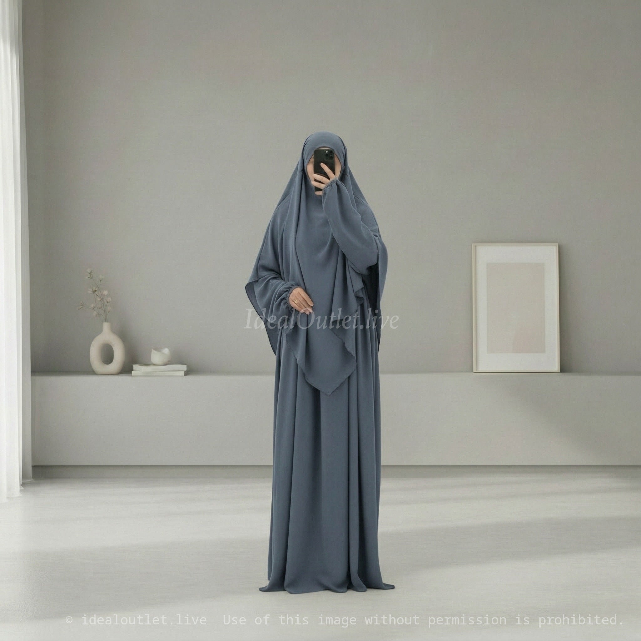 L'Ensemble de prière, Abaya Khimar 2 pièces en Tissu Jazz, Mastour et Pratique