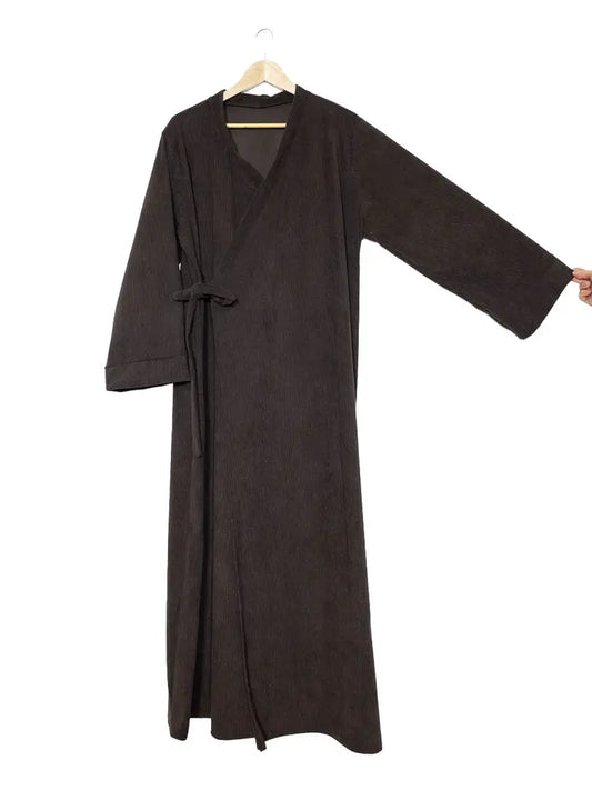 Robe abaya ref:2500 Robe Abaya en Velours Côtelé style kimono