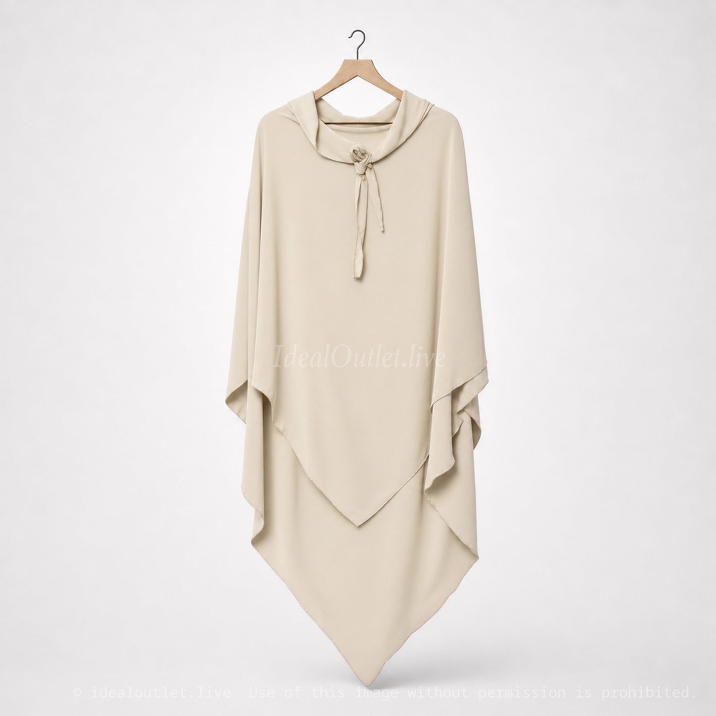 Khimar long ref: Ca2307pk - Khimar Long en Soie de Médine fluide et doux