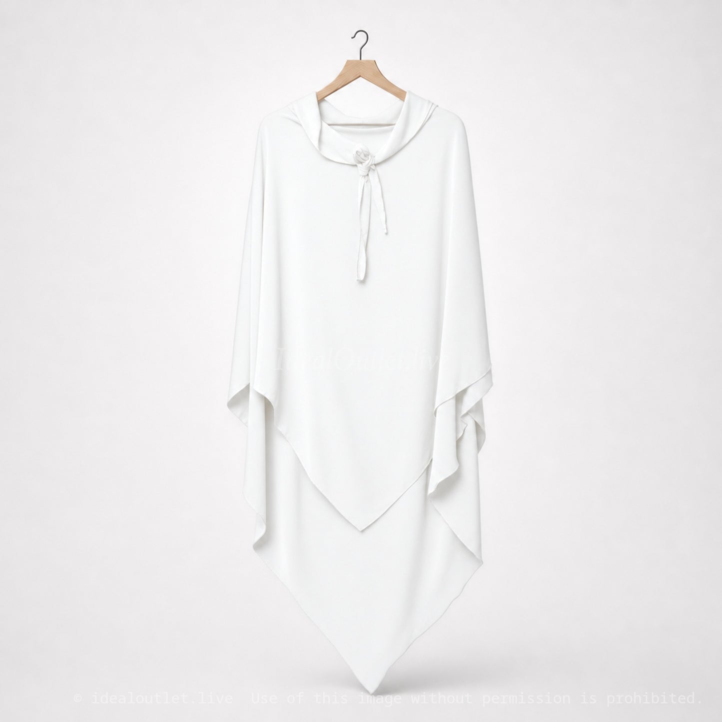 Khimar long ref: Ca2307pk - Khimar Long en Soie de Médine fluide et doux