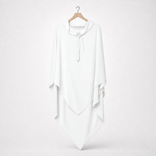 Khimar long ref: Ca2307pk - Khimar Long en Soie de Médine fluide et doux