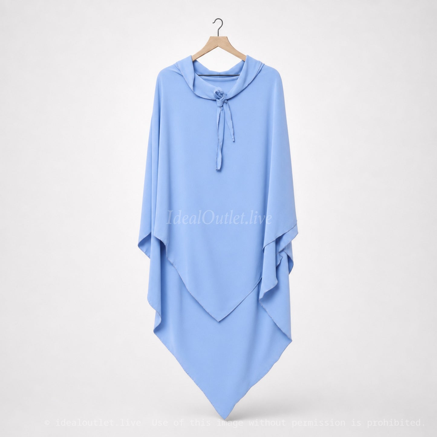 Khimar long ref: Ca2307pk - Khimar Long en Soie de Médine fluide et doux