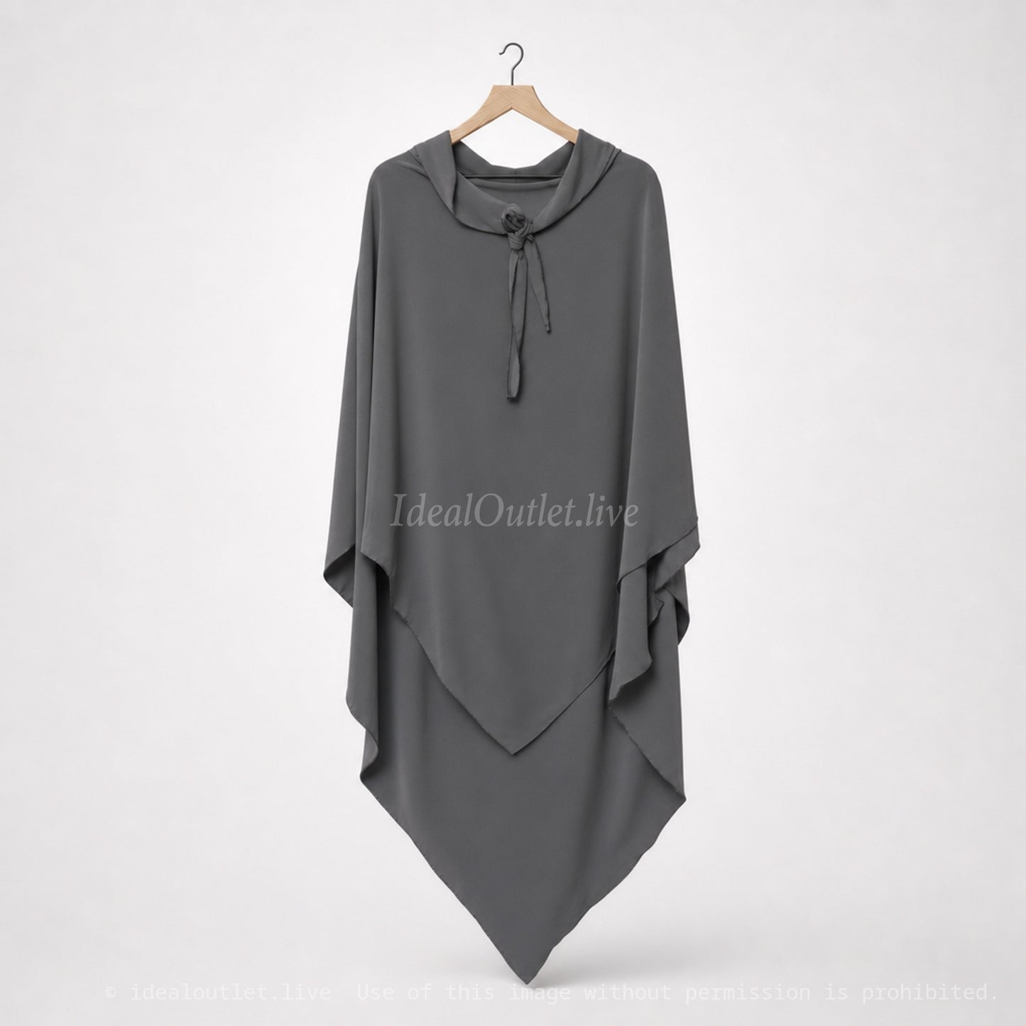 Khimar long ref: Ca2307pk - Khimar Long en Soie de Médine fluide et doux