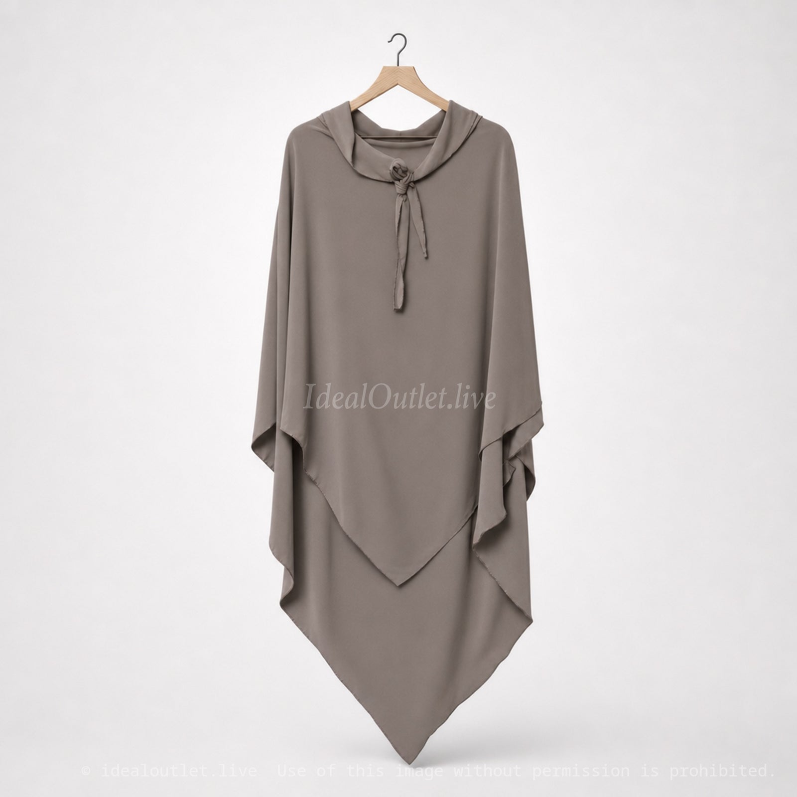Khimar long ref: Ca2307pk - Khimar Long en Soie de Médine fluide et doux