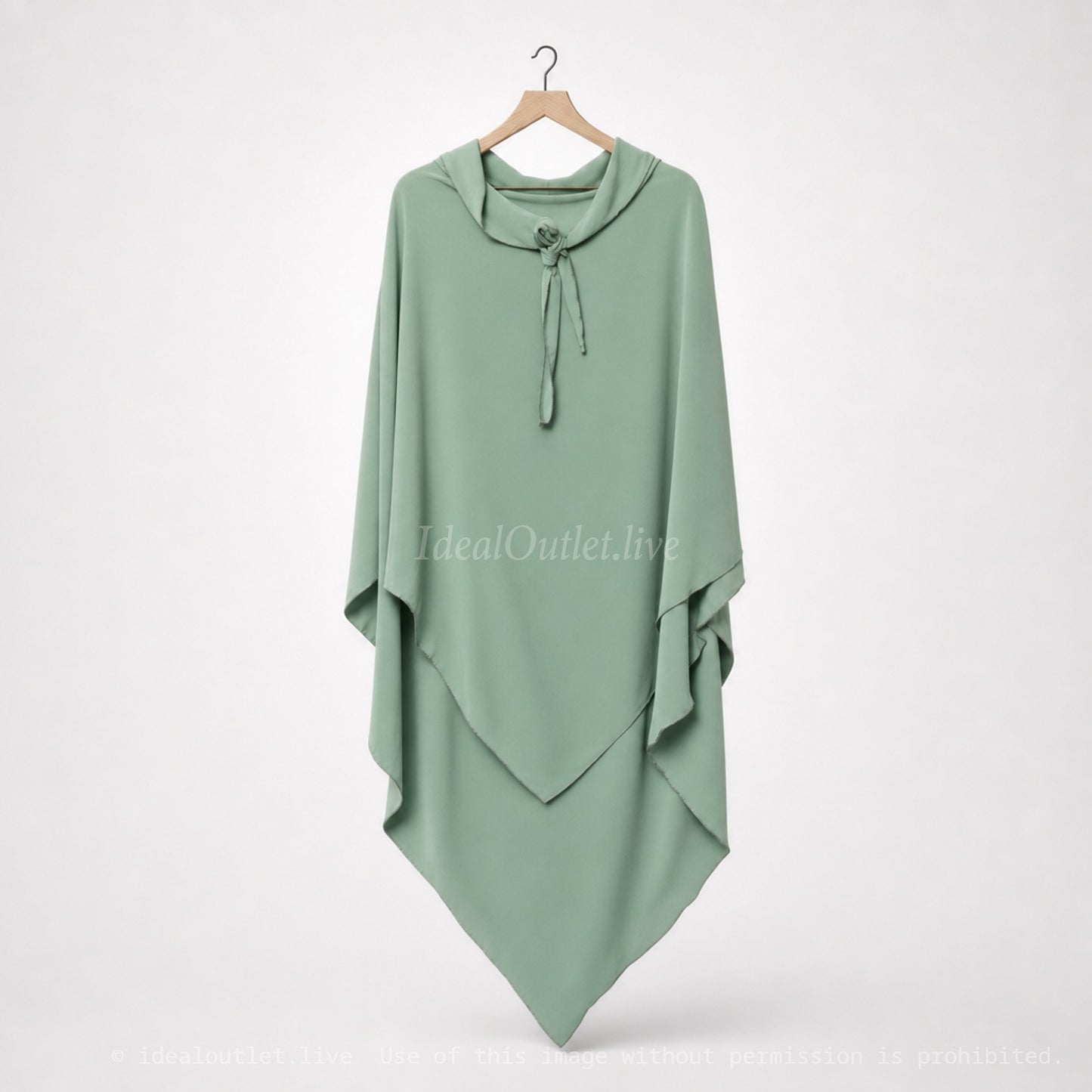 Khimar long ref: Ca2307pk - Khimar Long en Soie de Médine fluide et doux