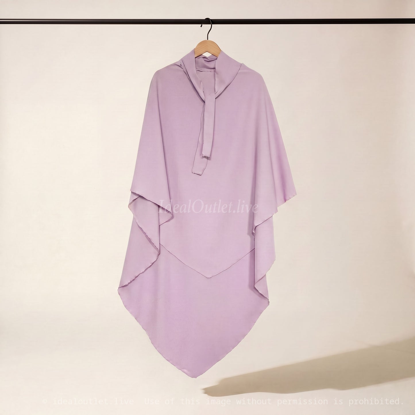 Khimar long ref: Ca2307pk - Khimar Long en Soie de Médine fluide et doux