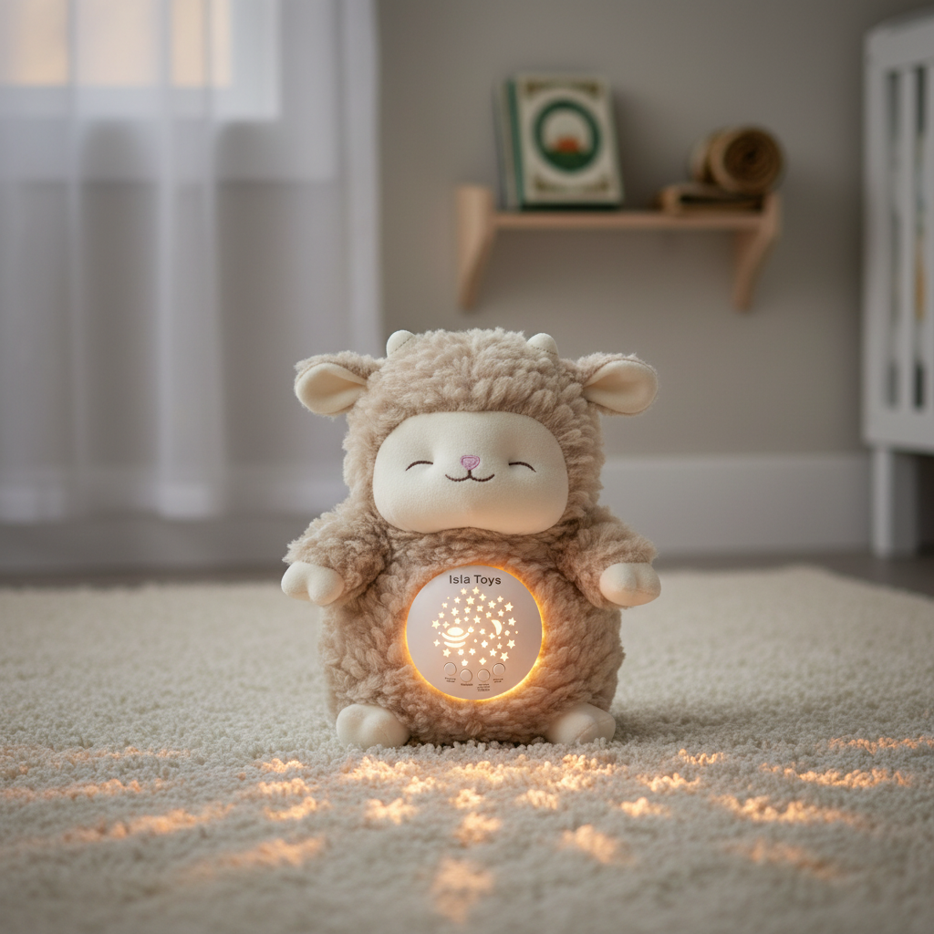 Peaceful Sleep Guaranteed Kabchi Islamic Plush Comforter Night Light with Quranic Verses, Educational Toy, Isla TOYS, 24 cm
