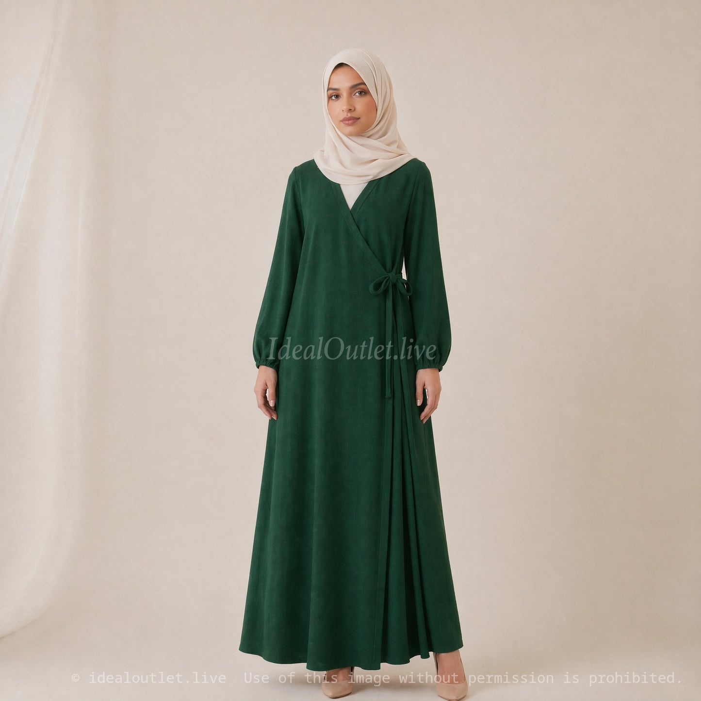 Wrap Abaya Dress Ro2372 Jazz for Women - Elegant and Comfortable