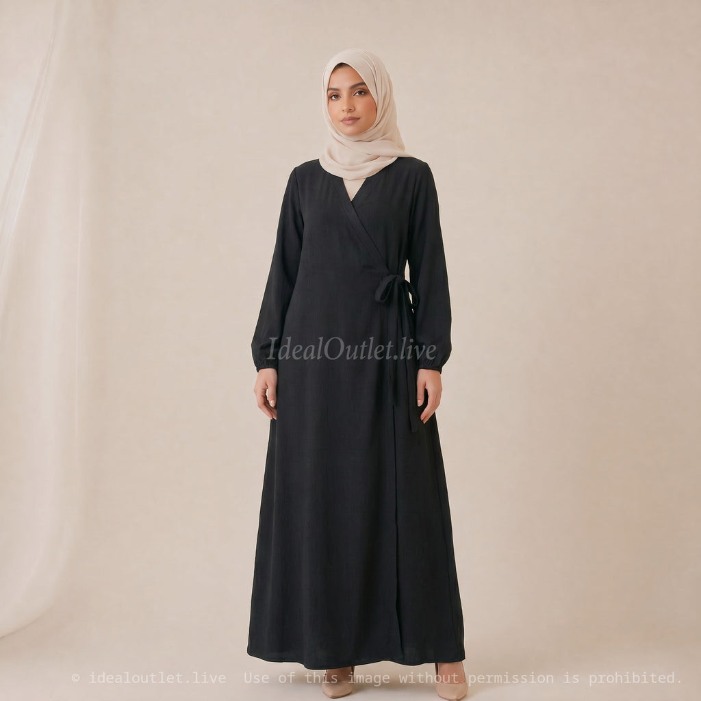 Robe Abaya Porte Feuille Ro2372 Jazz pour Femme - Élégante et Confortable
