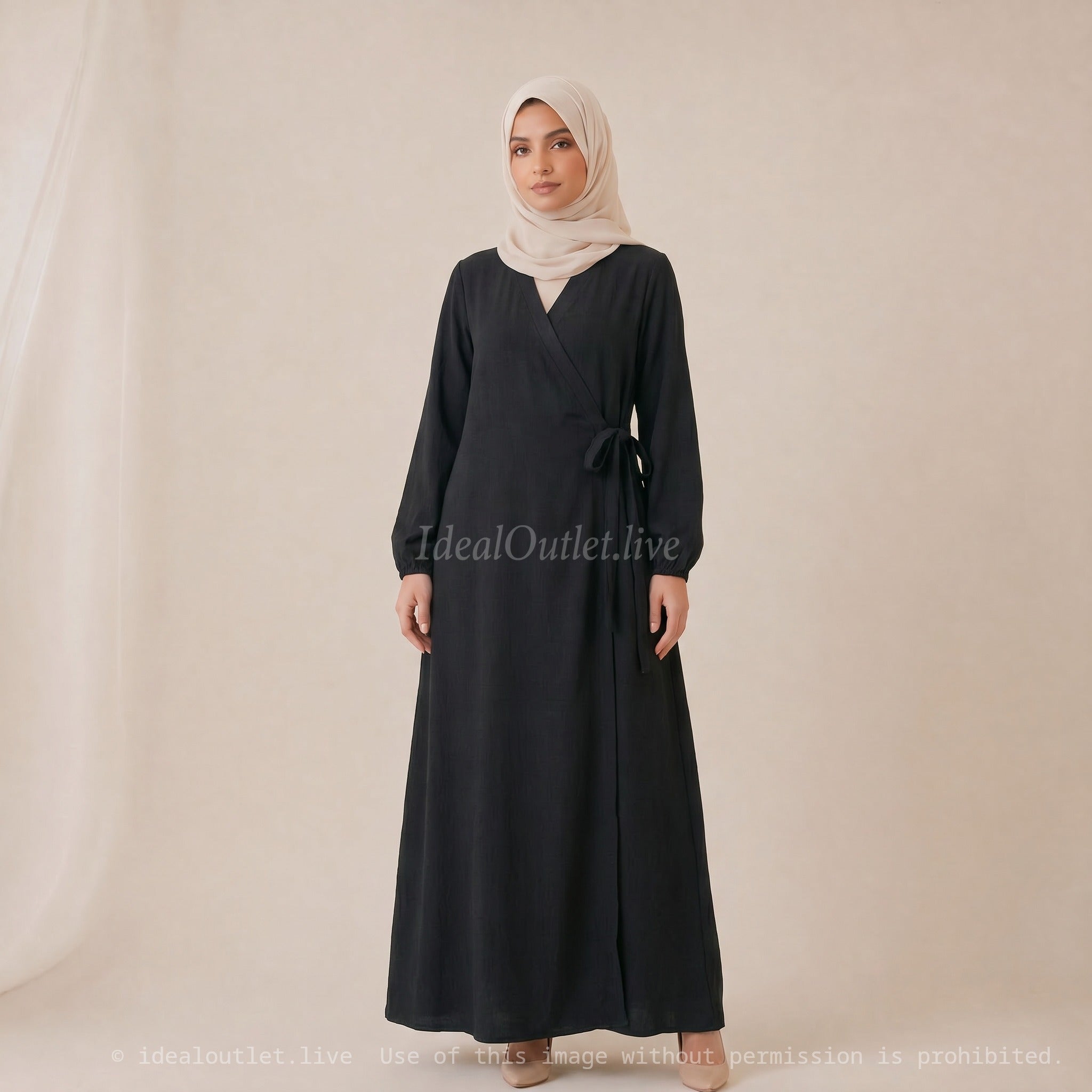 Robe Abaya Porte Feuille Ro2372 Jazz pour Femme - Élégante et Confortable