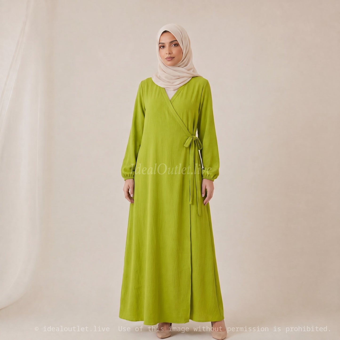 Wrap Abaya Dress Ro2372 Jazz for Women - Elegant and Comfortable