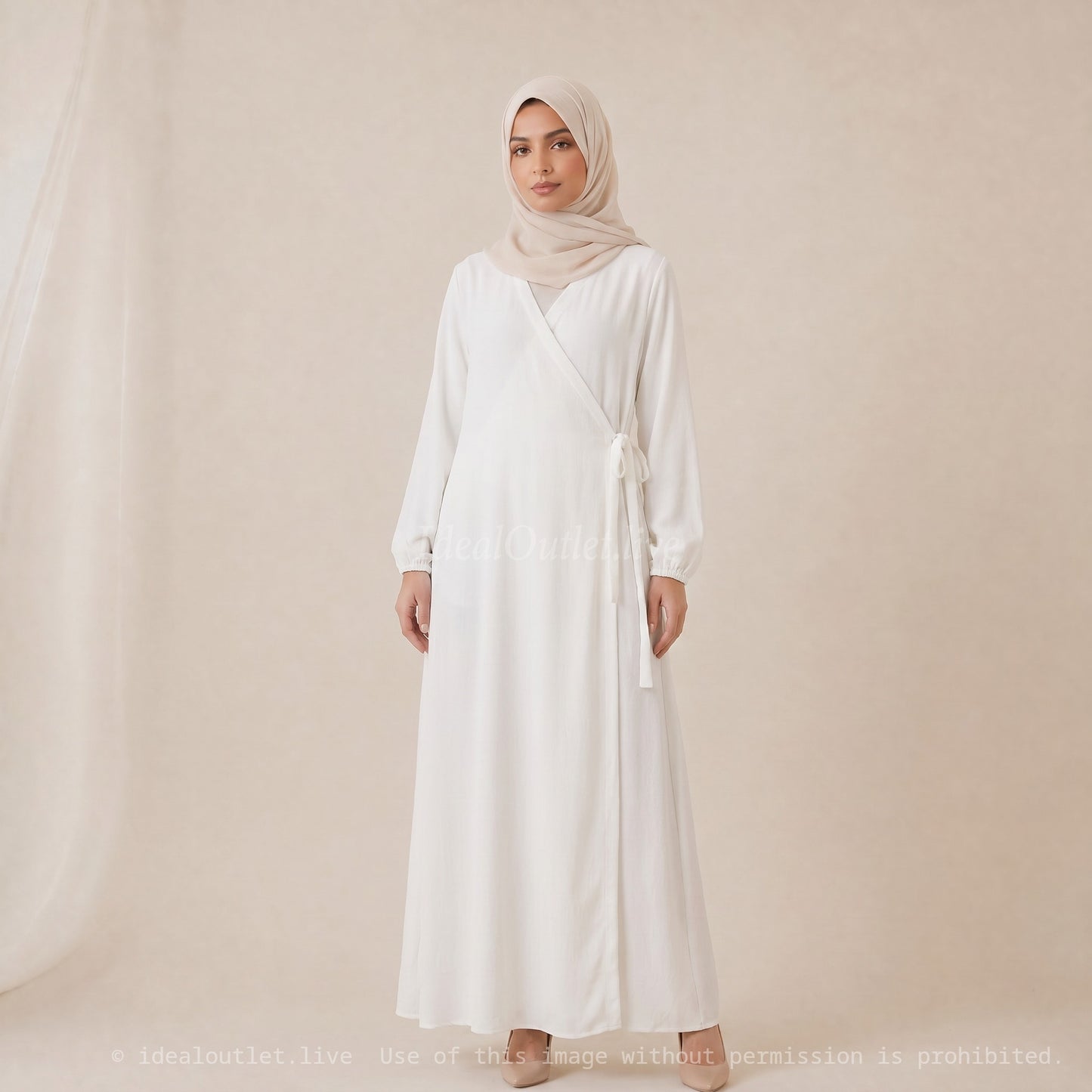 Wrap Abaya Dress Ro2372 Jazz for Women - Elegant and Comfortable