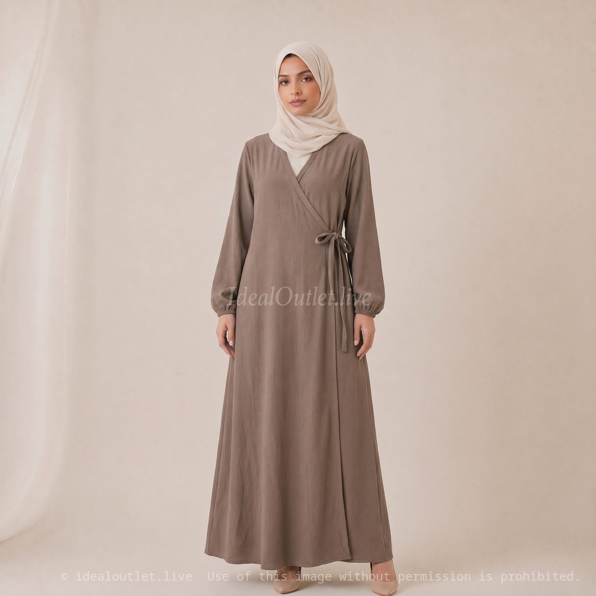 Robe Abaya Porte Feuille Ro2372 Jazz pour Femme - Élégante et Confortable