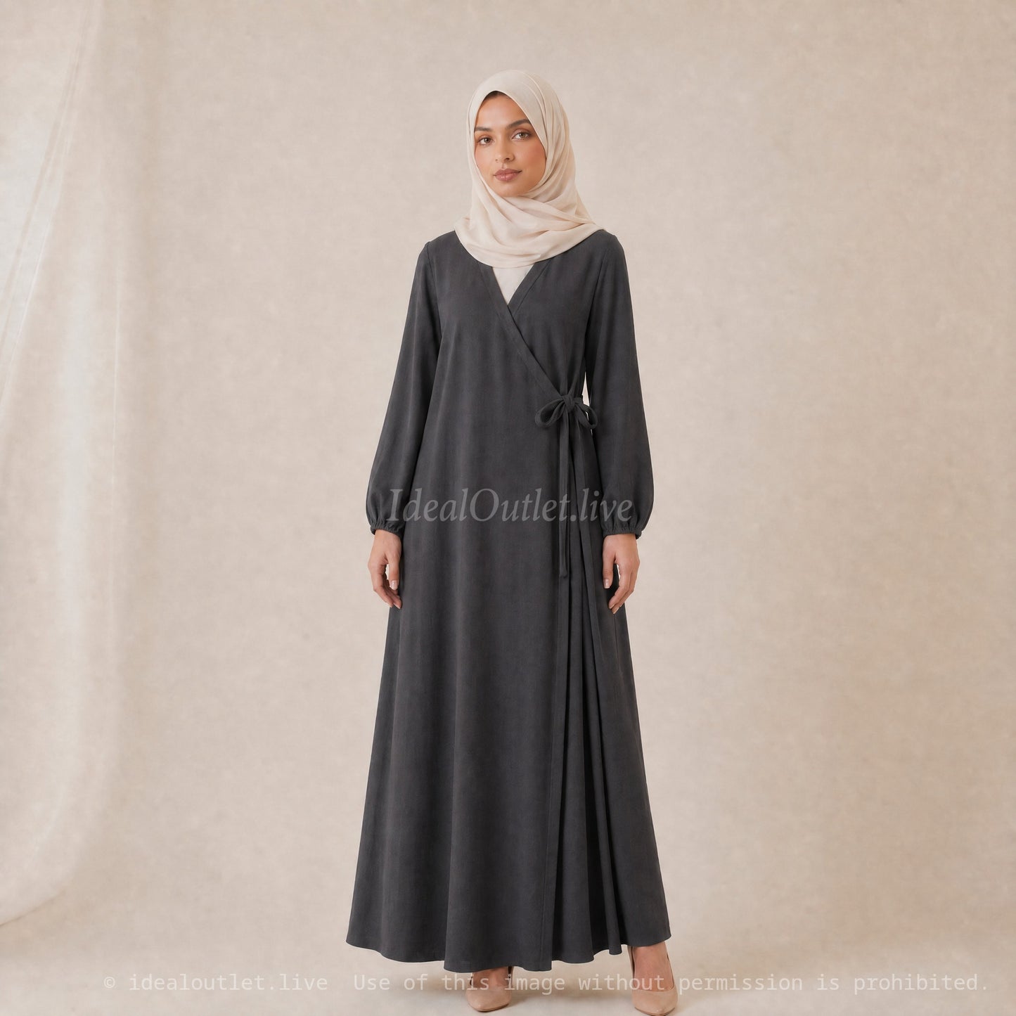 Wrap Abaya Dress Ro2372 Jazz for Women - Elegant and Comfortable