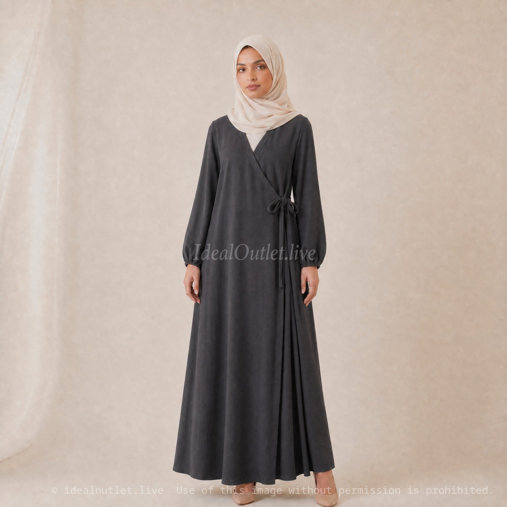 Robe Abaya Porte Feuille Ro2372 Jazz pour Femme - Élégante et Confortable