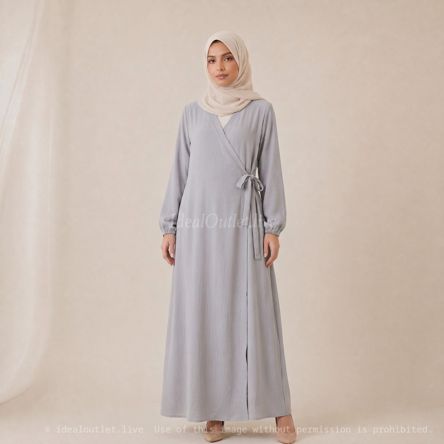 Wrap Abaya Dress Ro2372 Jazz for Women - Elegant and Comfortable