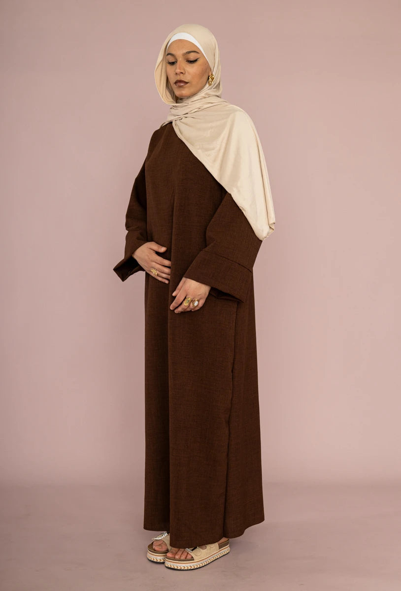 Long Abaya Dress for Women REF: RoL2333pk 185cm - Loose Fit, Butterfly Sleeves and Elegant