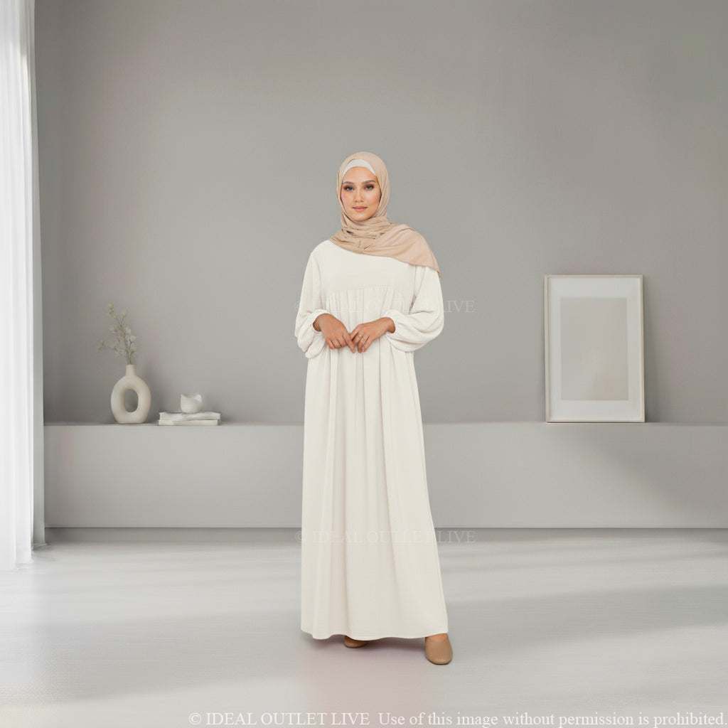 L'Élégance au Quotidien, Abaya Manches Ballon en Tissu Jazz, Chic et Mastour