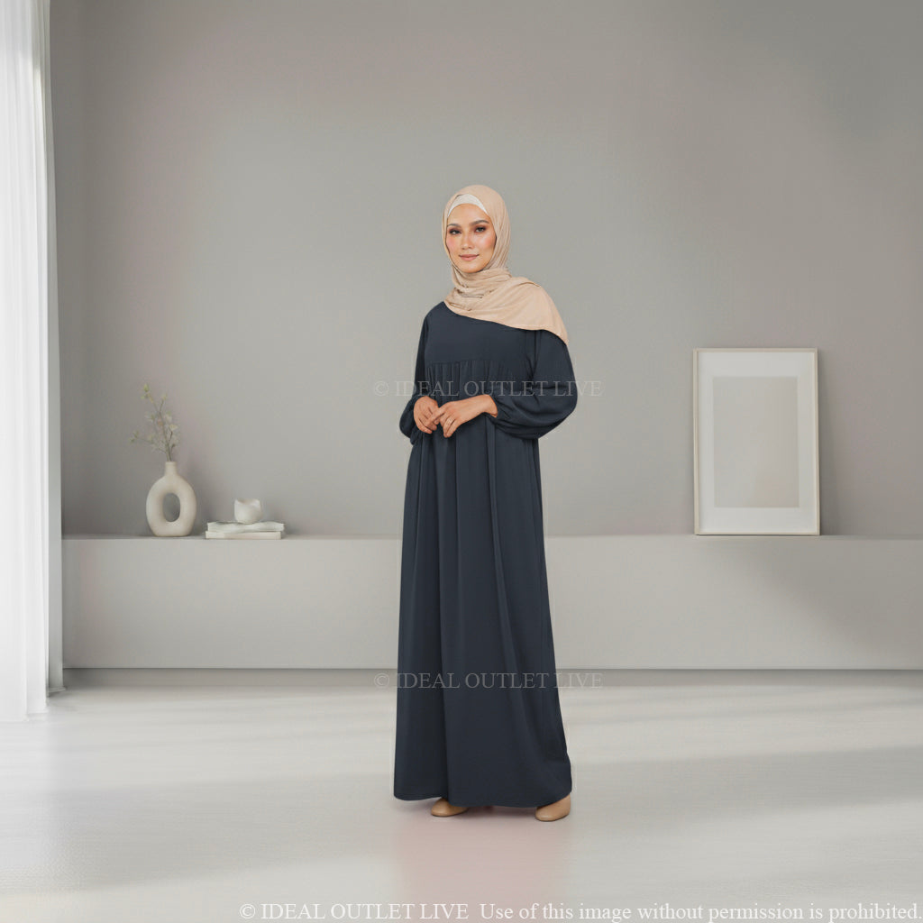 L'Élégance au Quotidien, Abaya Manches Ballon en Tissu Jazz, Chic et Mastour