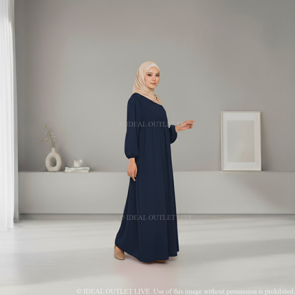 L'Élégance au Quotidien, Abaya Manches Ballon en Tissu Jazz, Chic et Mastour