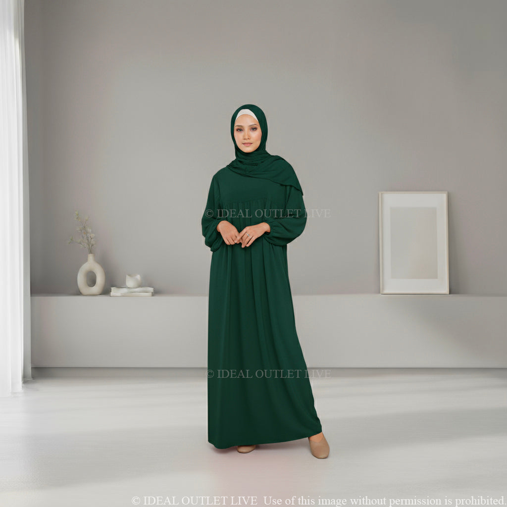 L'Élégance au Quotidien, Abaya Manches Ballon en Tissu Jazz, Chic et Mastour